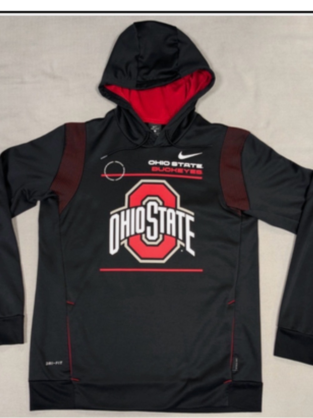 Nike Men's Black and Red Ohio State Buckeyes Football sweatshirt
